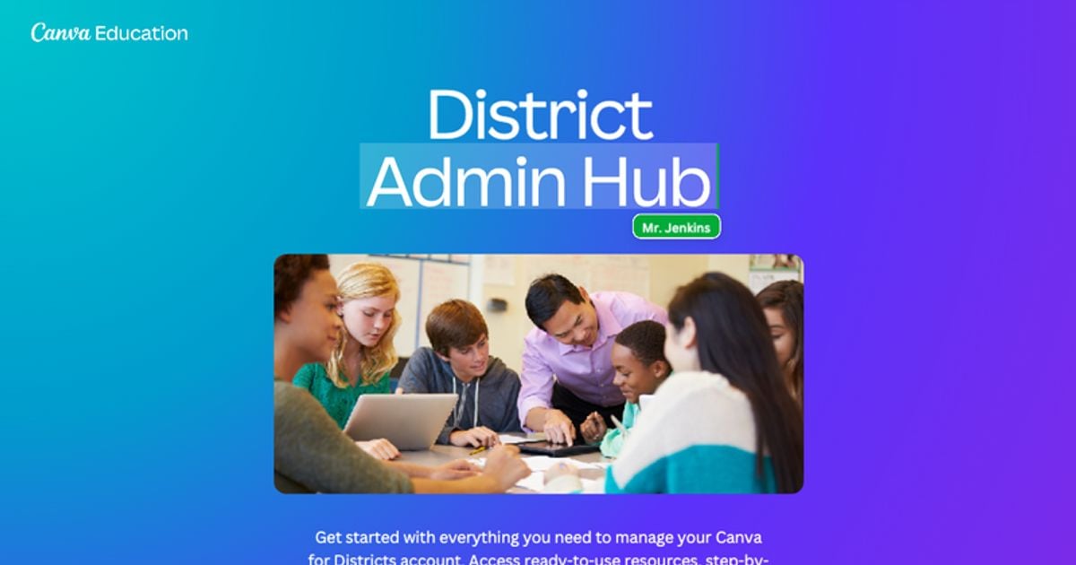 Canva Education for Districts admin resources
