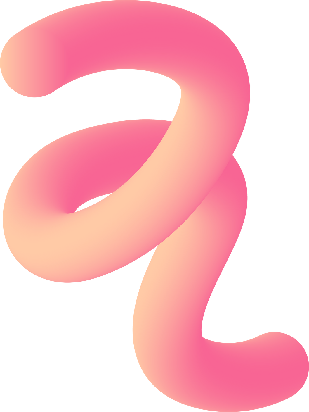 3D Gradient Squiggly Line Shape