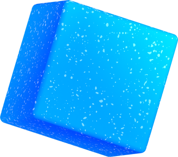 Vibrant Blocky 3D Shape Textured Cube