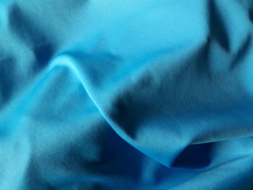 Blue fabric.
