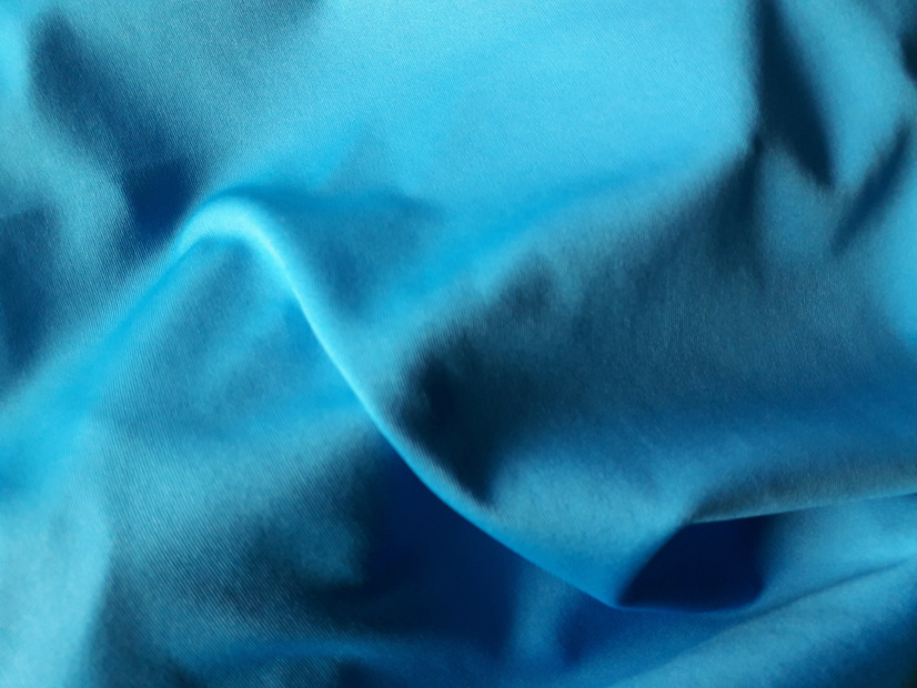 Blue fabric.