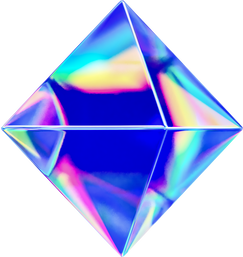 3D Holographic Glass Rhombus 