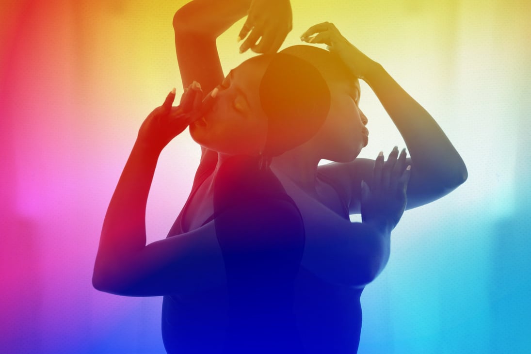 Multiple Exposure Shot of Women Dancing