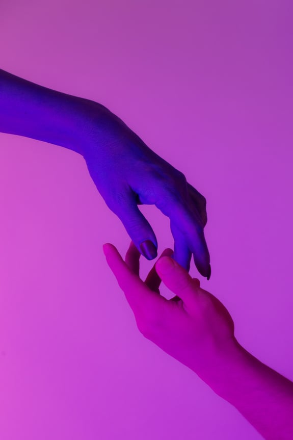 Hands in Neon Lights