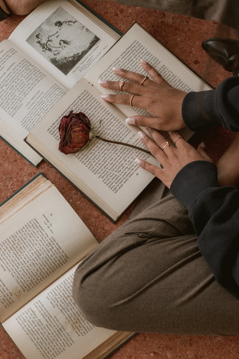 Person Reading Books 