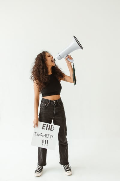 Woman Taking Part in Activism