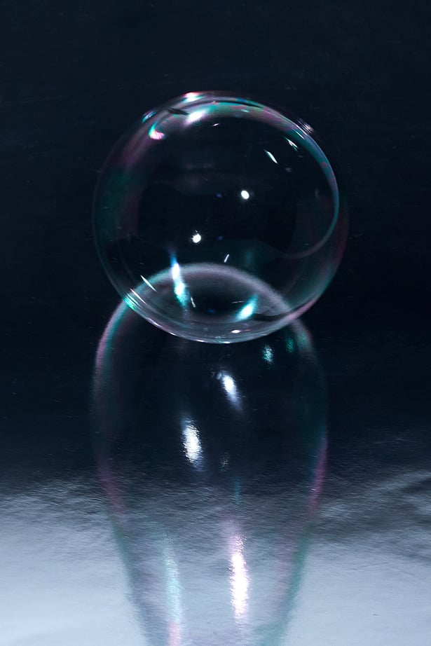 Bubbles on Dark Background