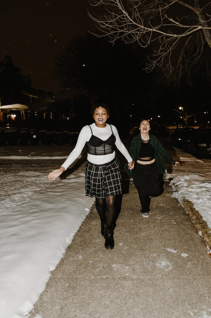 Indie Friends Having Fun Outdoors in Winter