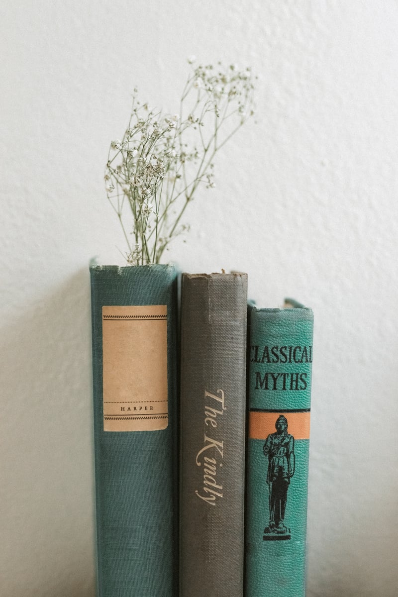 Books with Tiny Flowers 